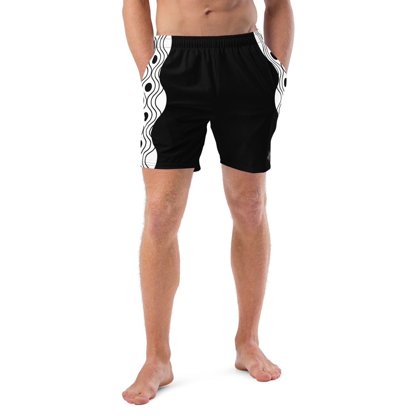 Recycled Men's Swimsuit - Sinus Collection Black FelinDesign - FelinDesign