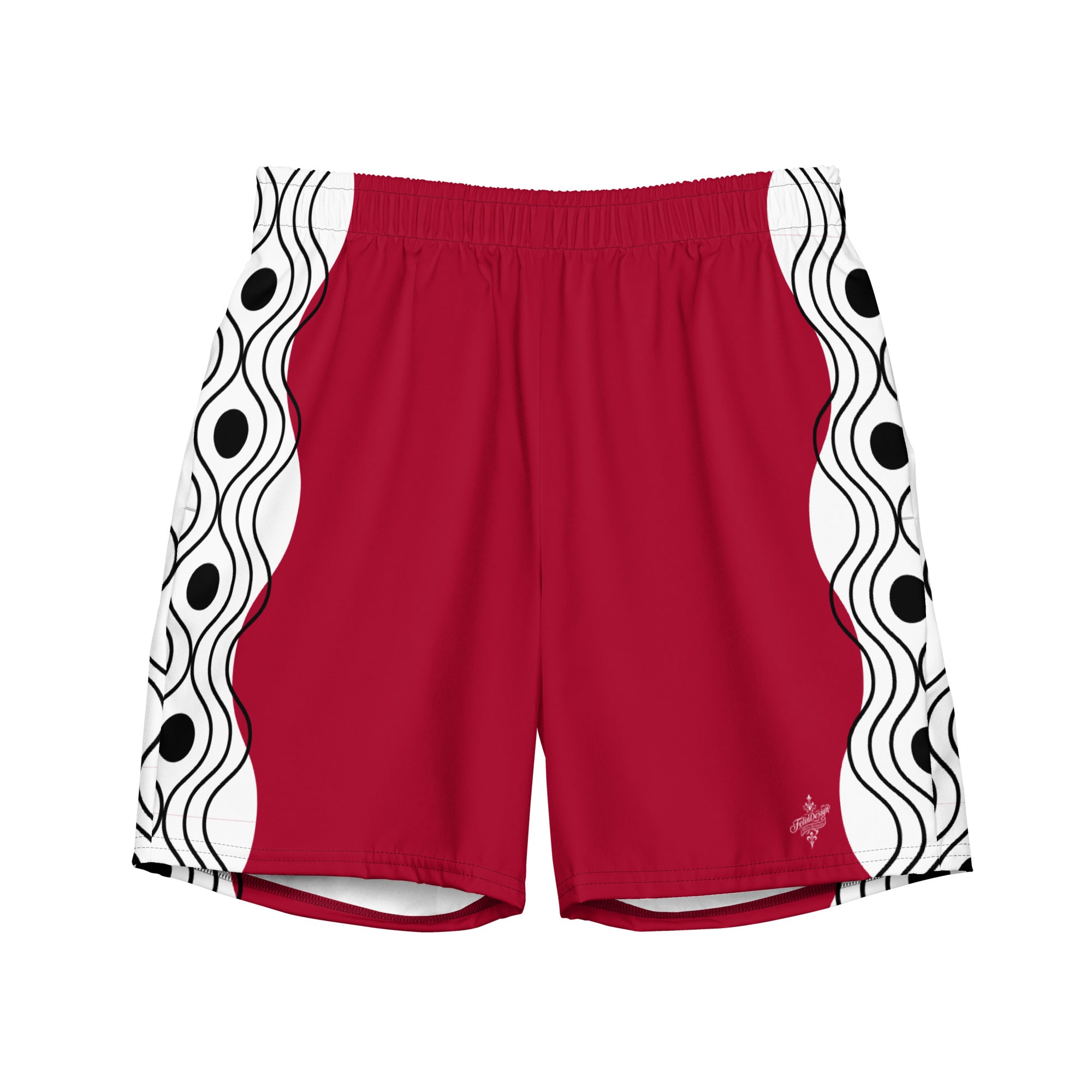 Recycled Swim Trunks Swim Trunks FelinDesign Sinus Collection Red - FelinDesign