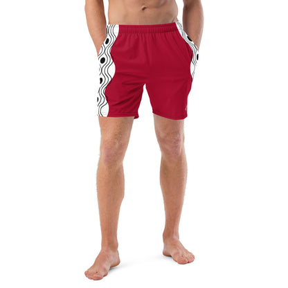 Recycled Swim Trunks Swim Trunks FelinDesign Sinus Collection Red - FelinDesign