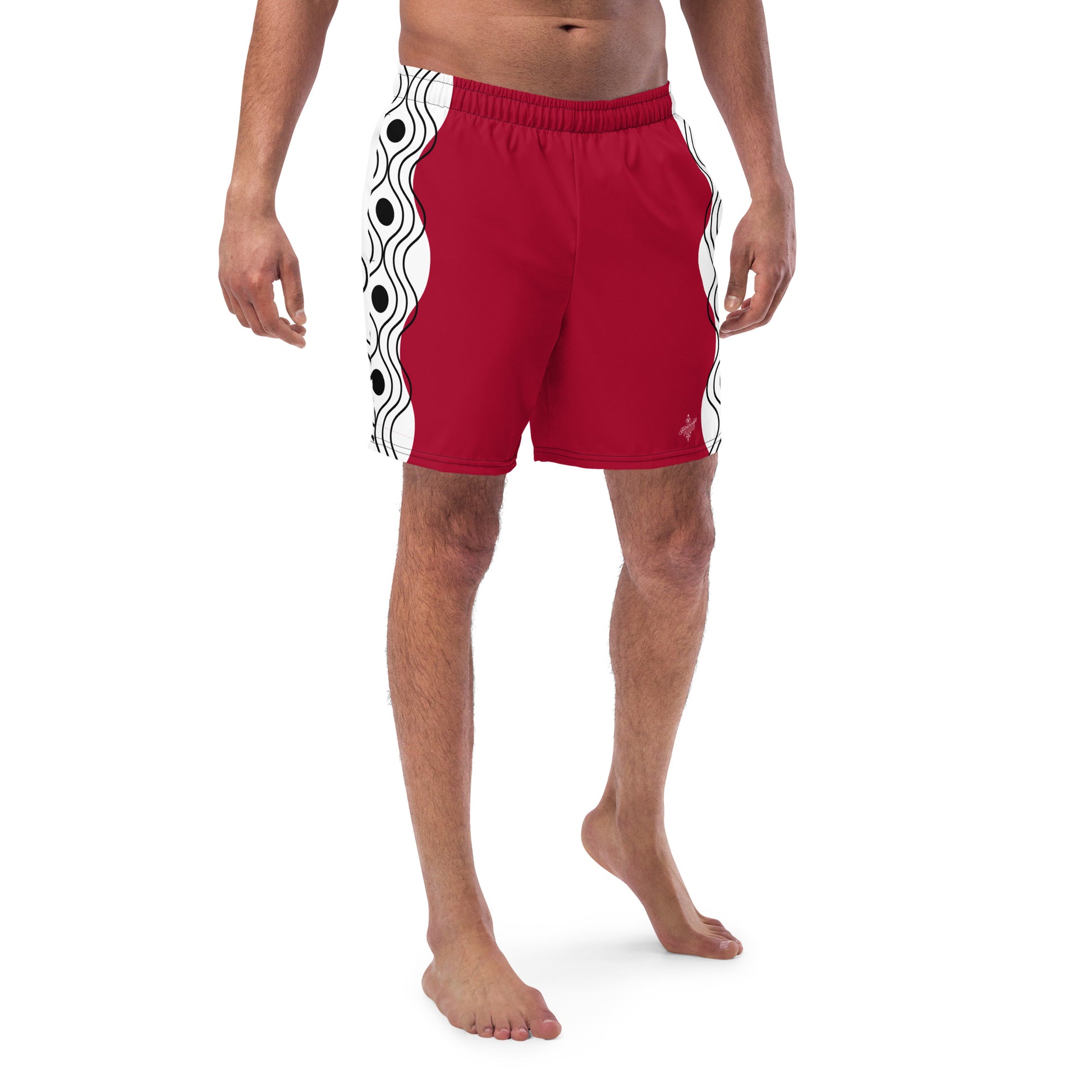 Recycled Swim Trunks Swim Trunks FelinDesign Sinus Collection Red - FelinDesign