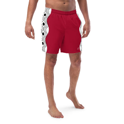 Recycled Swim Trunks Swim Trunks FelinDesign Sinus Collection Red - FelinDesign