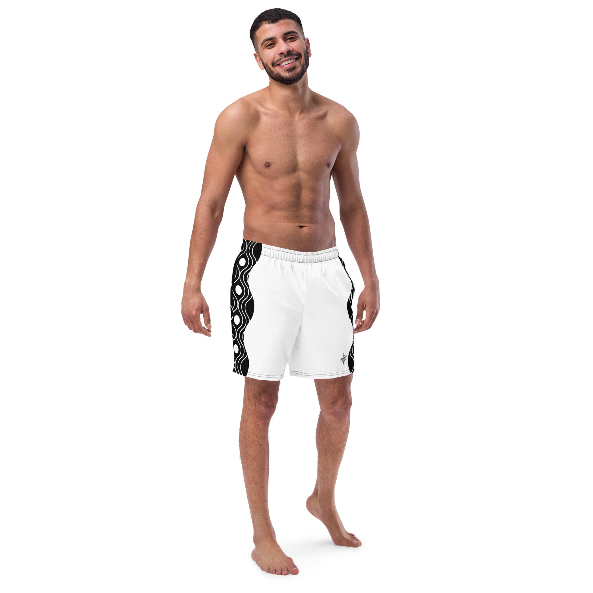 Recycled Swim Trunks FelinDesign Sinus Collection White - FelinDesign