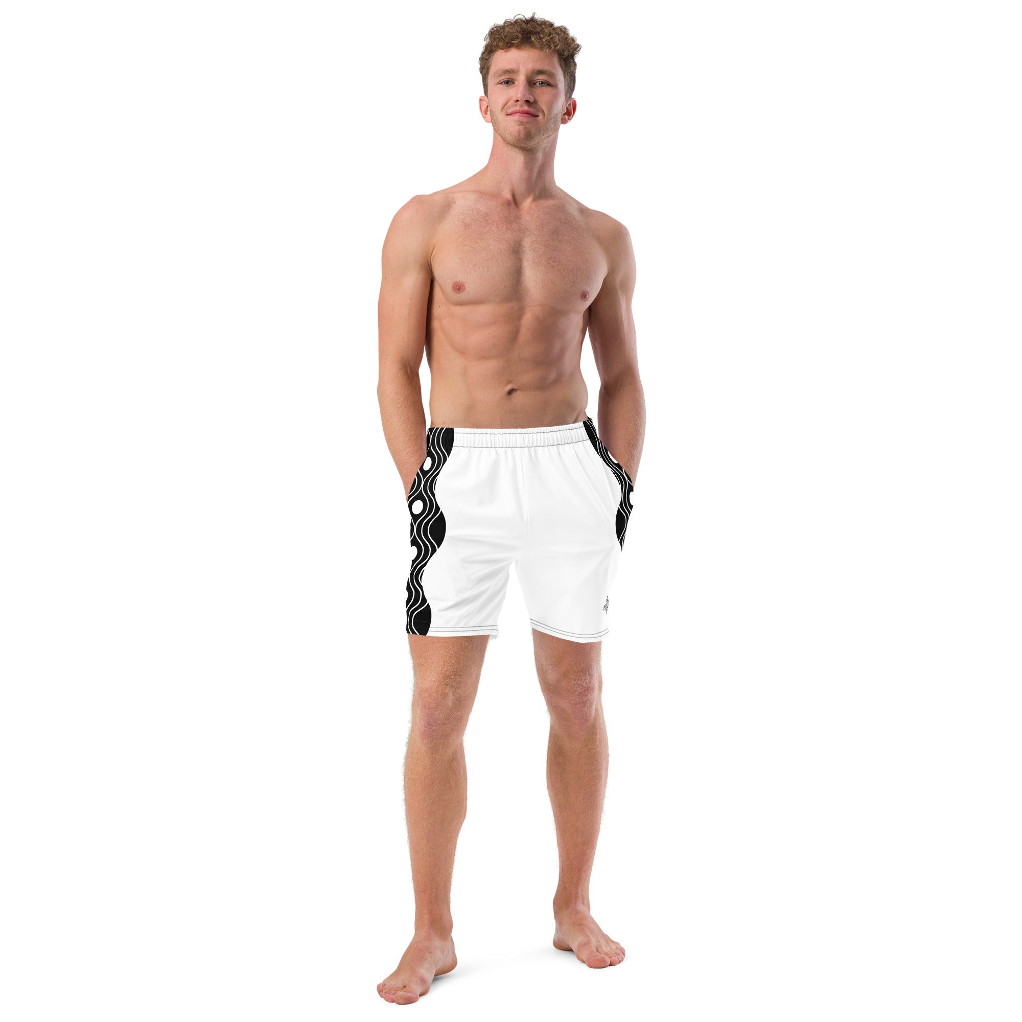 Recycled Swim Trunks FelinDesign Sinus Collection White - FelinDesign