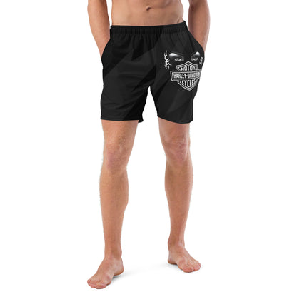 FelinDesign Harley Davidson Men’s Swimsuit Black 2025 Stylish Motorbike Logo Swim Trunks Beachwear Summer - FelinDesign