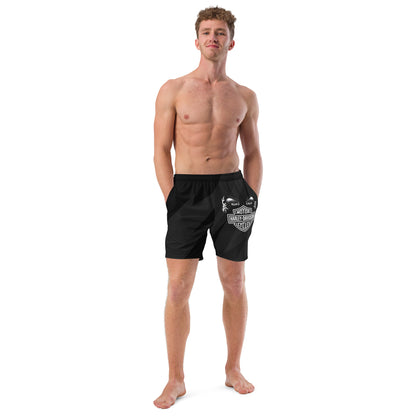 FelinDesign Harley Davidson Men’s Swimsuit Black 2025 Stylish Motorbike Logo Swim Trunks Beachwear Summer - FelinDesign