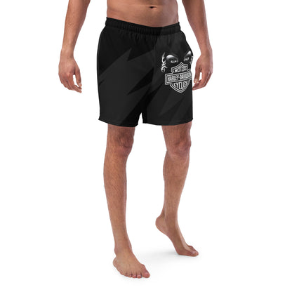 FelinDesign Harley Davidson Men’s Swimsuit Black 2025 Stylish Motorbike Logo Swim Trunks Beachwear Summer - FelinDesign