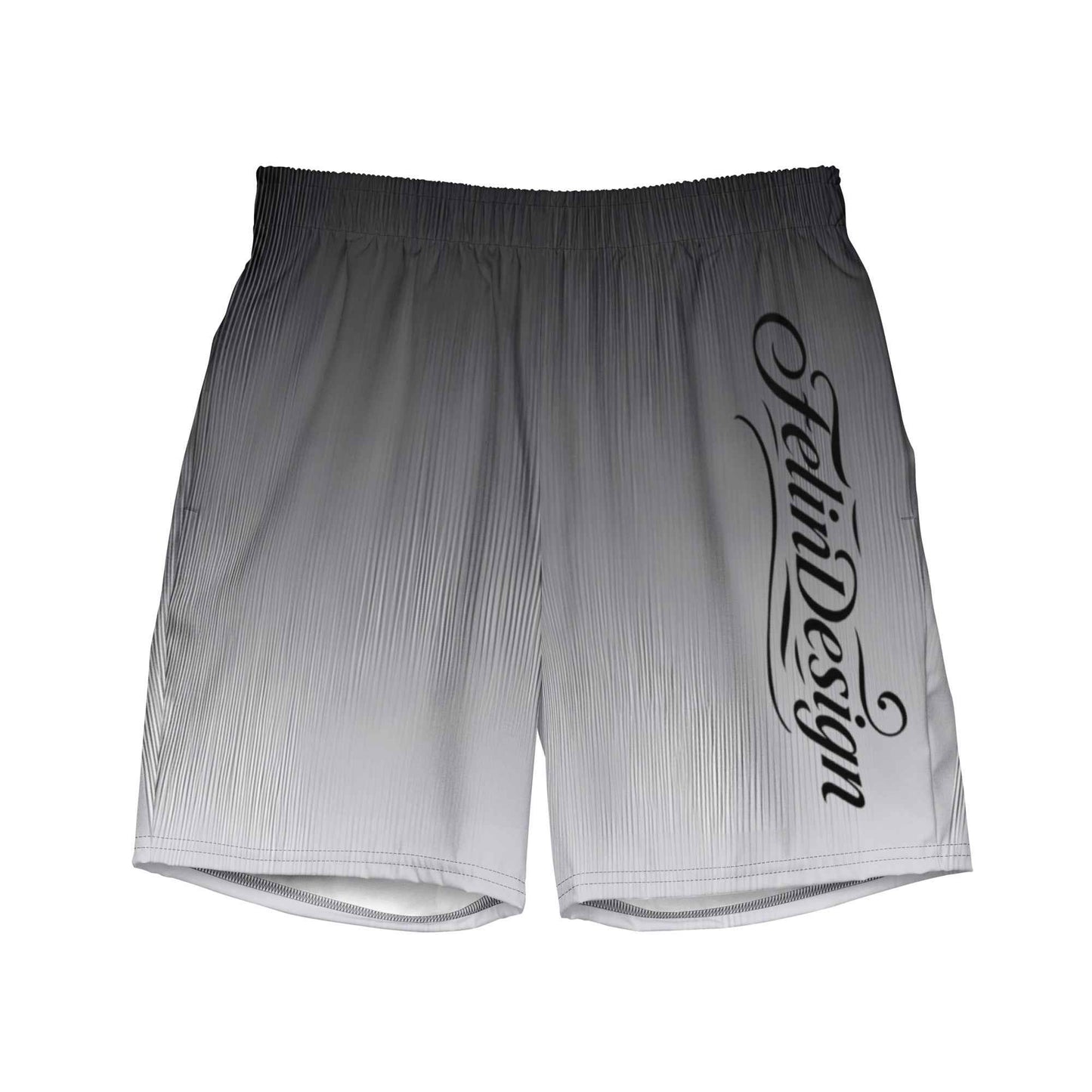 Swim Trunks Gray white FelinDesign