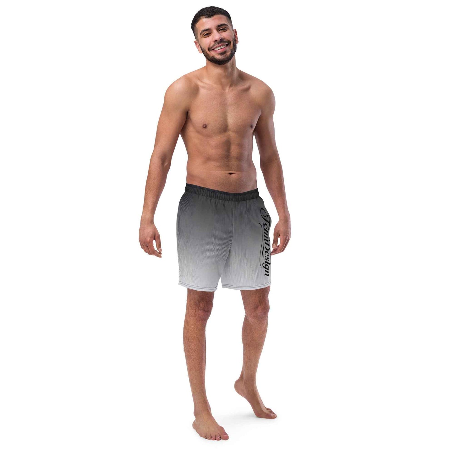 Swim Trunks Gray white FelinDesign