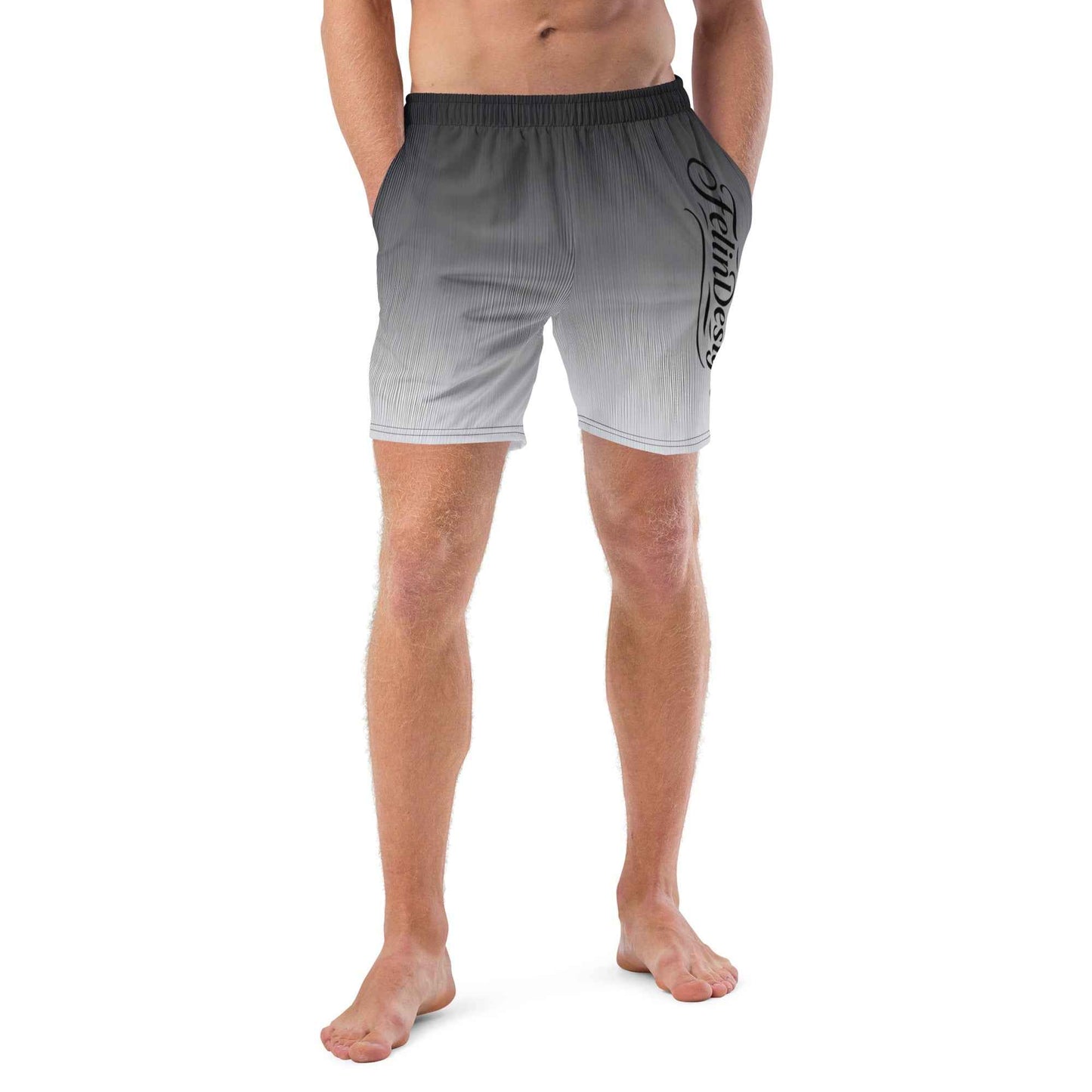 Swim Trunks Gray white FelinDesign