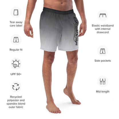 Swim Trunks Gray white FelinDesign