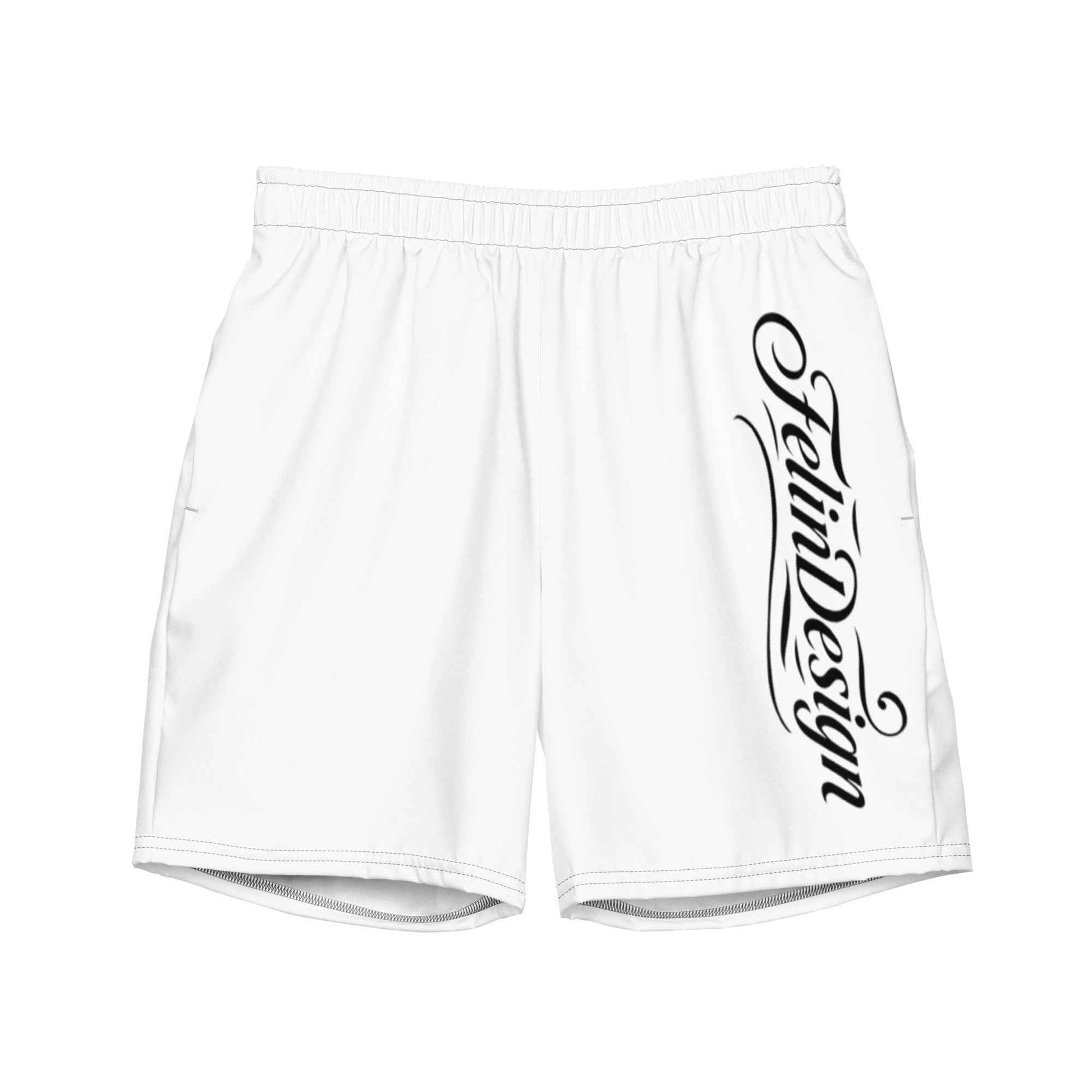 Swim Trunks White FelinDesigin