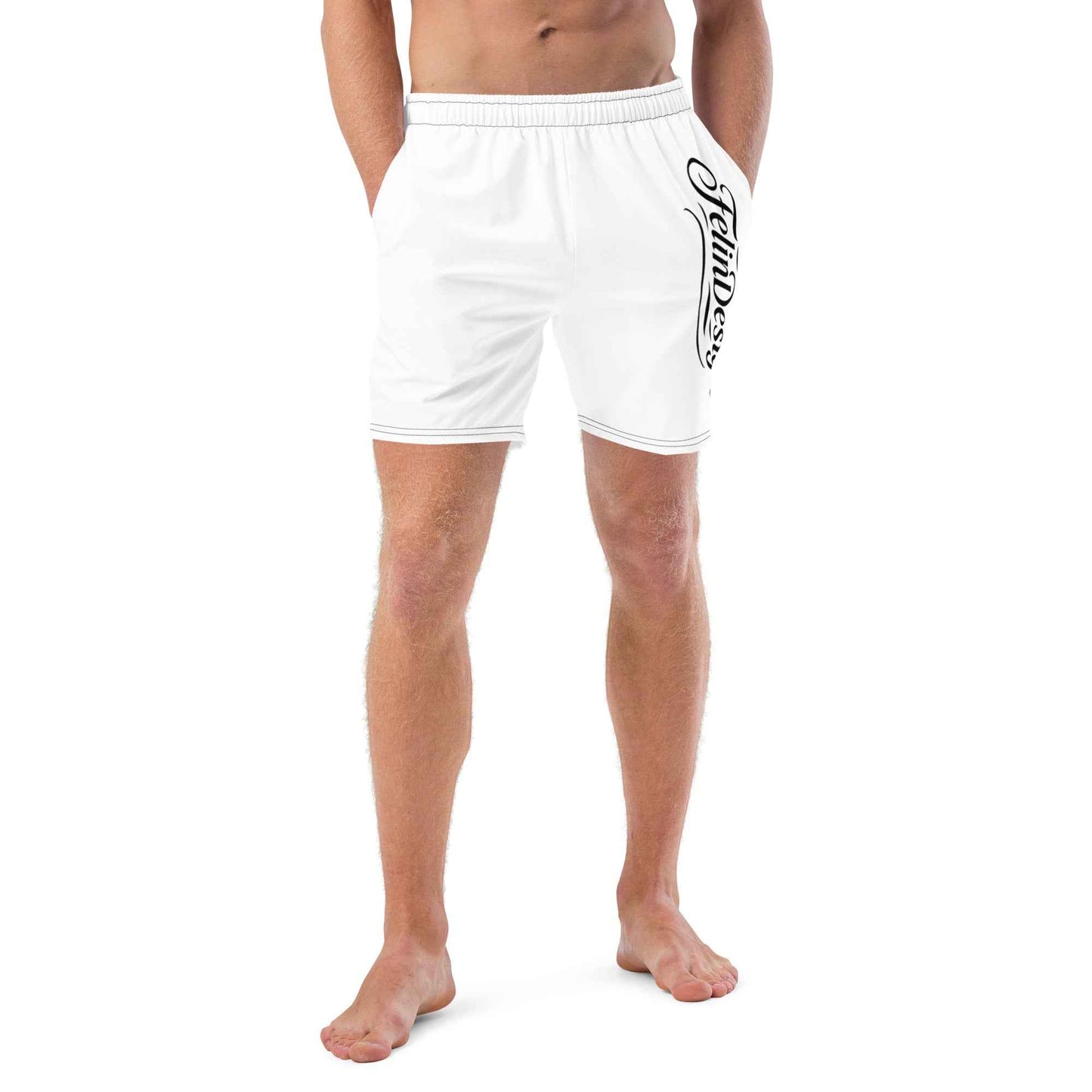 Swim Trunks White FelinDesigin