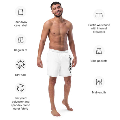 Swim Trunks White FelinDesigin