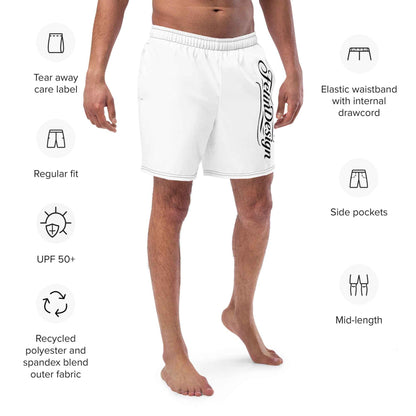 Swim Trunks White FelinDesigin