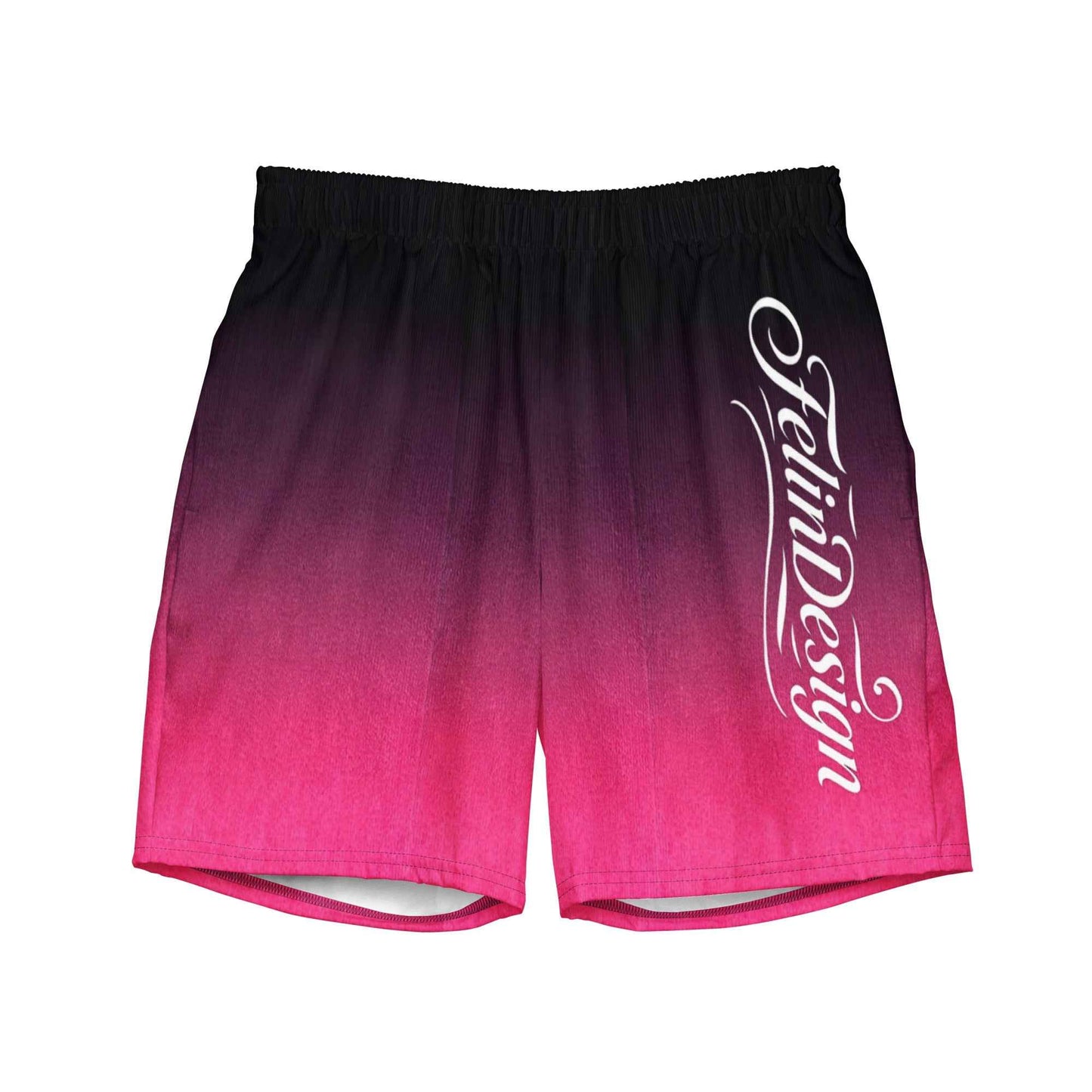 Swim Trunks Black Fuchsia  FelinDesigin