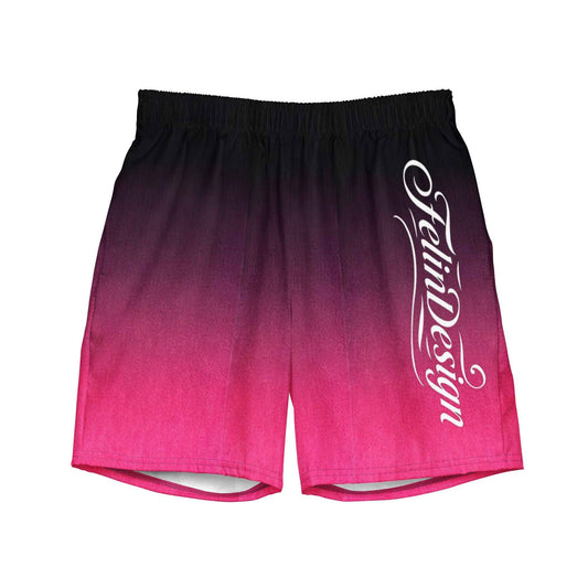 Swim Trunks Black Fuchsia  FelinDesigin