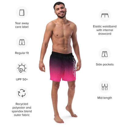 Swim Trunks Black Fuchsia  FelinDesigin