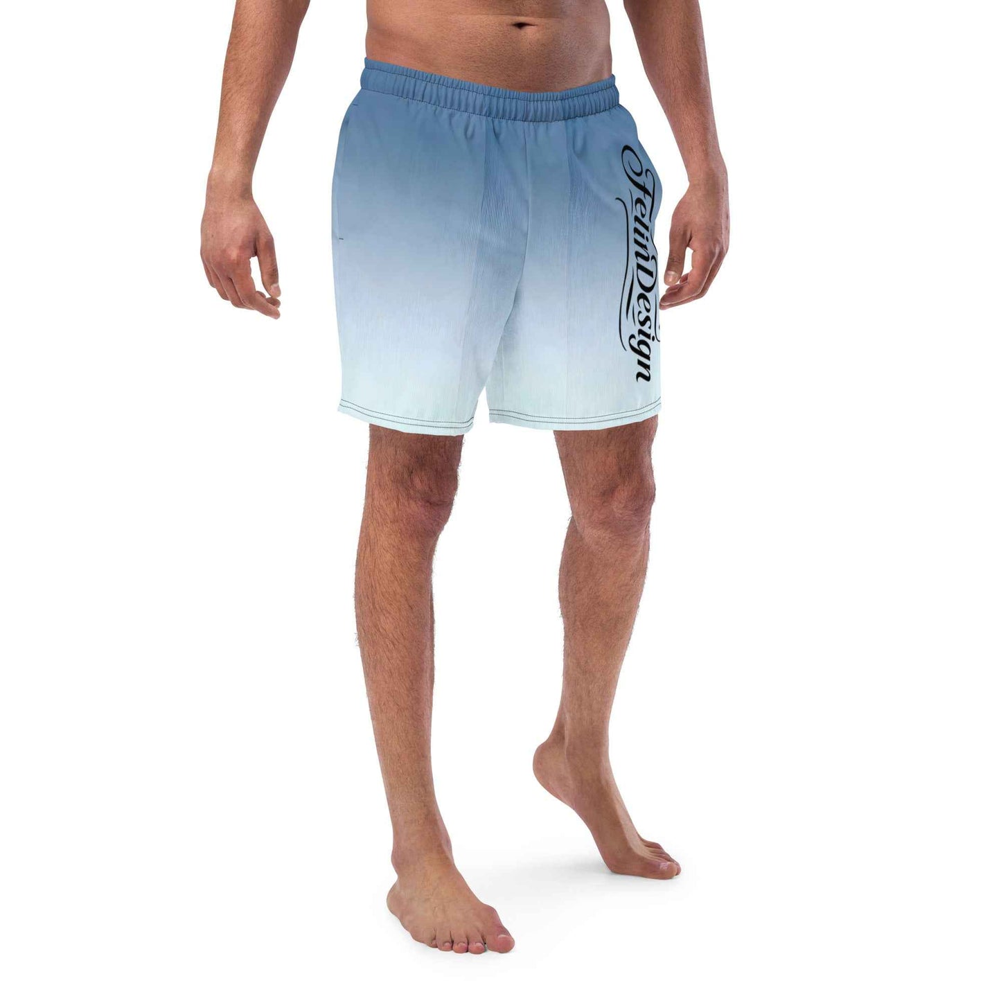 Swim Trunks White Celeste FelinDesigin