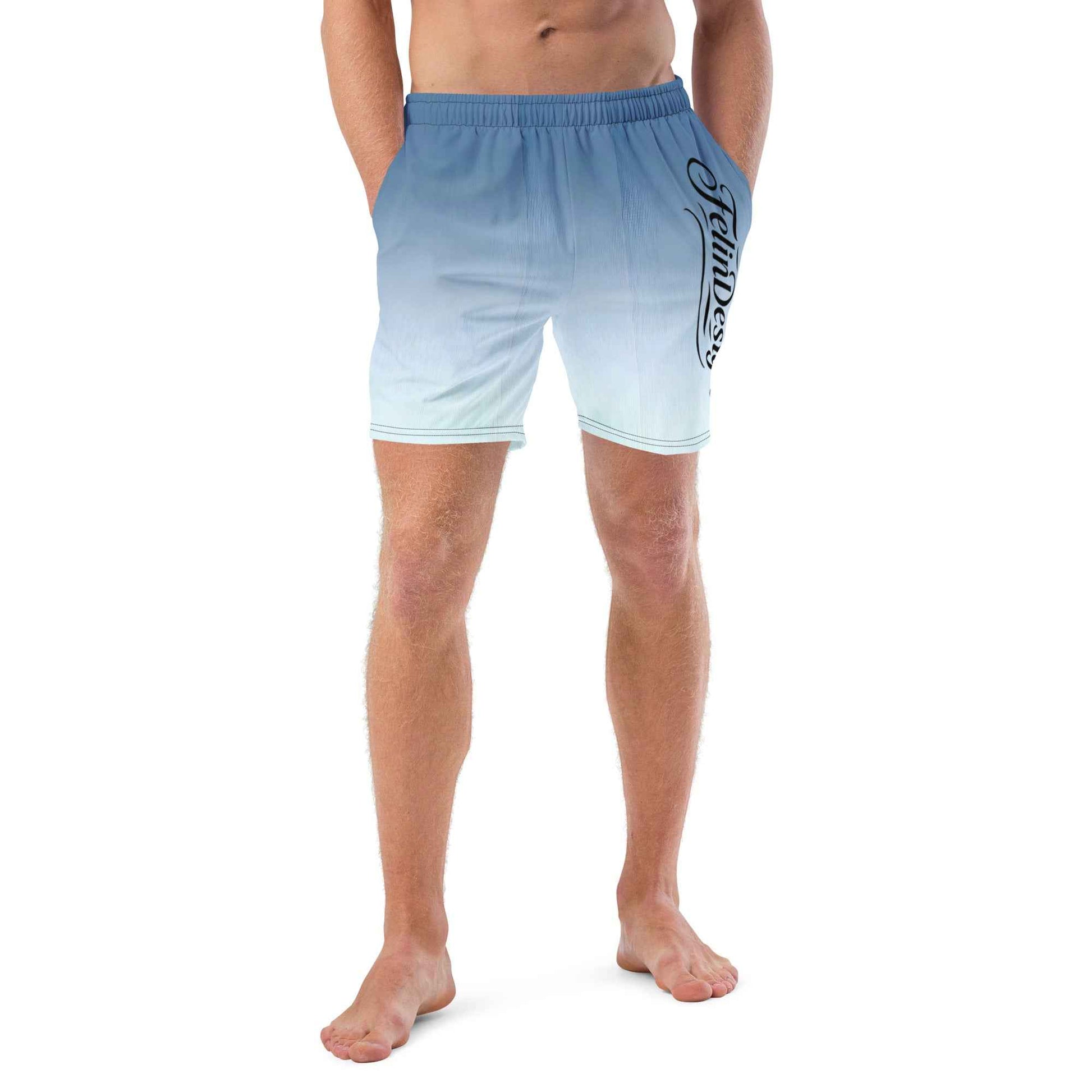 Swim Trunks White Celeste FelinDesigin