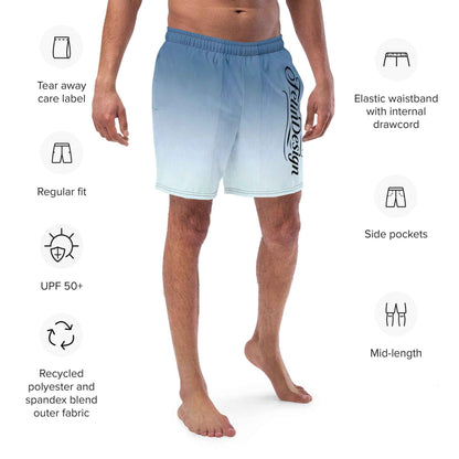 Swim Trunks White Celeste FelinDesigin