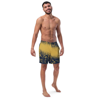 Recycled Swim Trunks Black and yellow FelinDesign