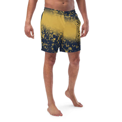 Recycled Swim Trunks Black and yellow FelinDesign