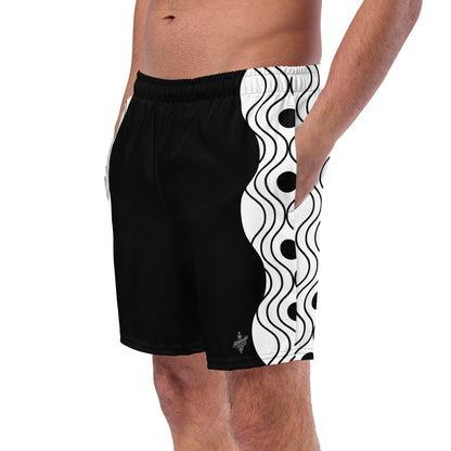 Recycled Men's Swimsuit - Sinus Collection Black FelinDesign - FelinDesign