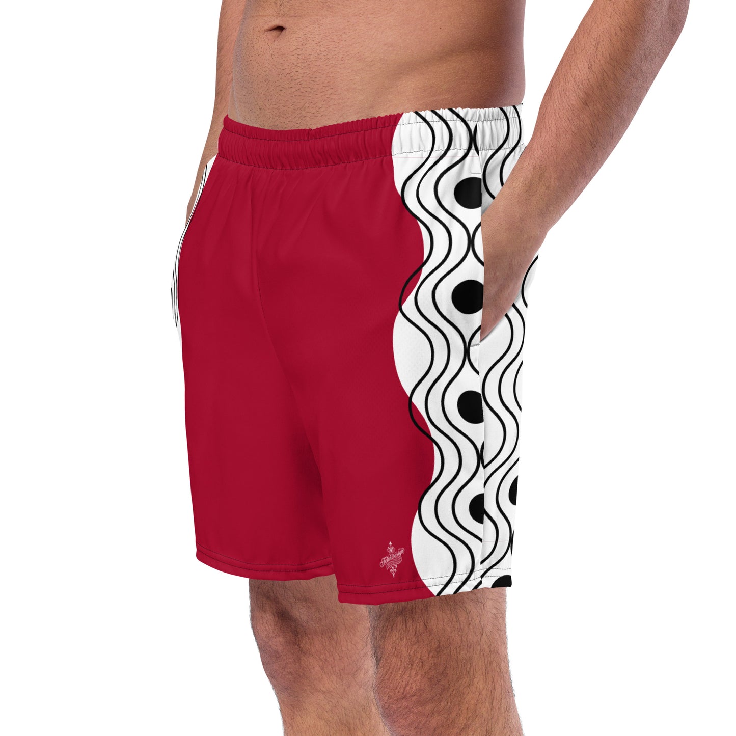 Recycled Swim Trunks Swim Trunks FelinDesign Sinus Collection Red - FelinDesign