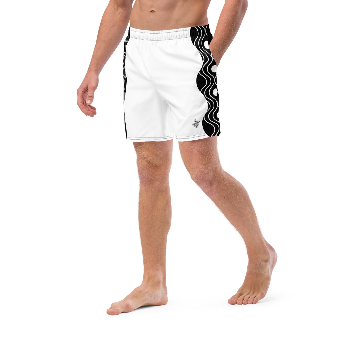 Recycled Swim Trunks FelinDesign Sinus Collection White - FelinDesign