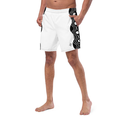 Recycled Swim Trunks FelinDesign Sinus Collection White - FelinDesign