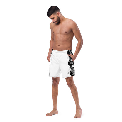 Recycled Swim Trunks FelinDesign Sinus Collection White - FelinDesign