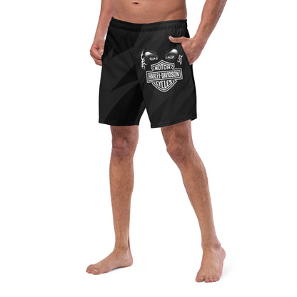 FelinDesign Harley Davidson Men’s Swimsuit Black 2025 Stylish Motorbike Logo Swim Trunks Beachwear Summer - FelinDesign