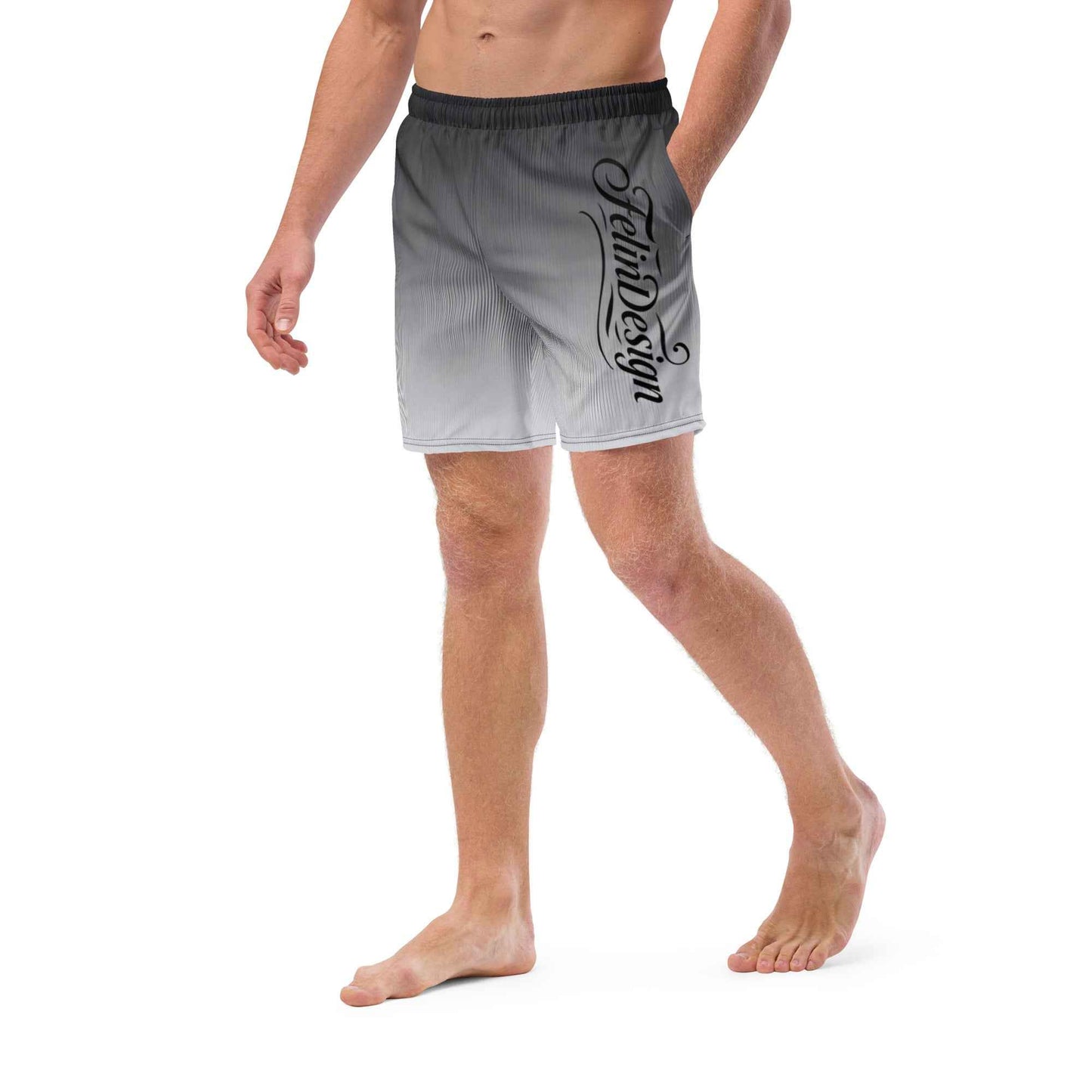 Swim Trunks Gray white FelinDesign