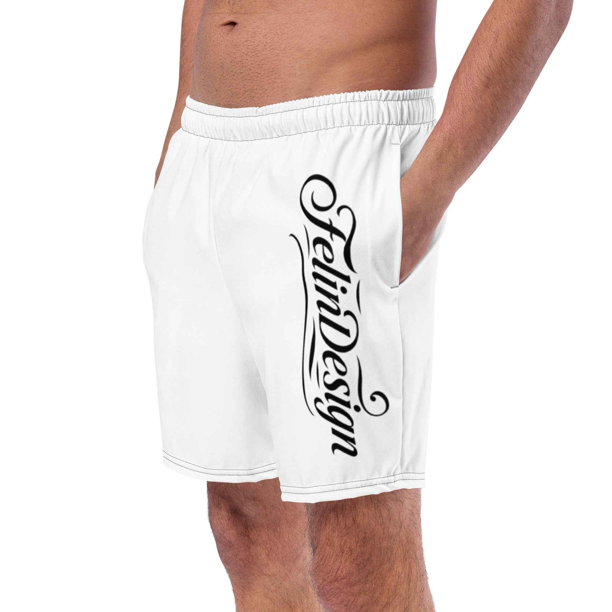 Swim Trunks White FelinDesigin