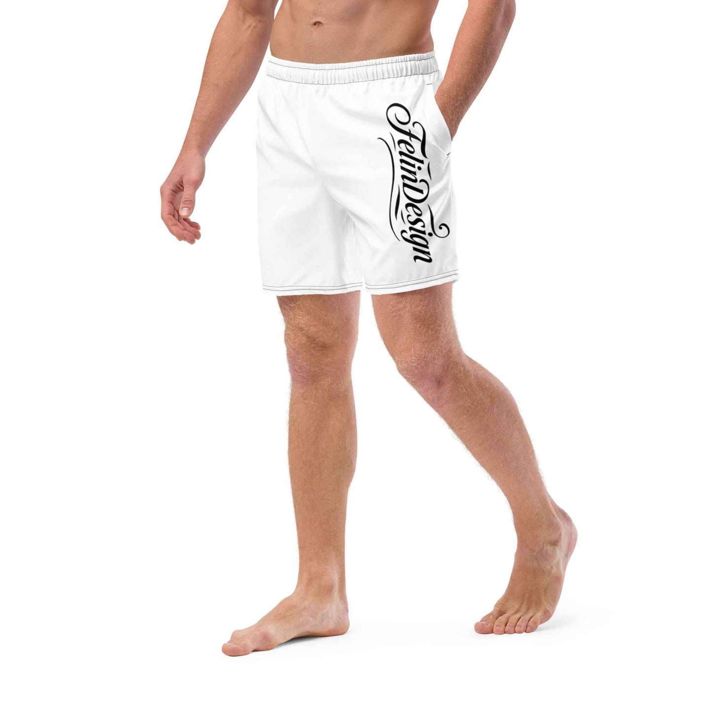 Swim Trunks White FelinDesigin