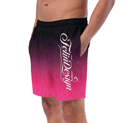 Swim Trunks Black Fuchsia  FelinDesigin