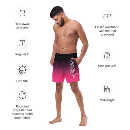 Swim Trunks Black Fuchsia  FelinDesigin