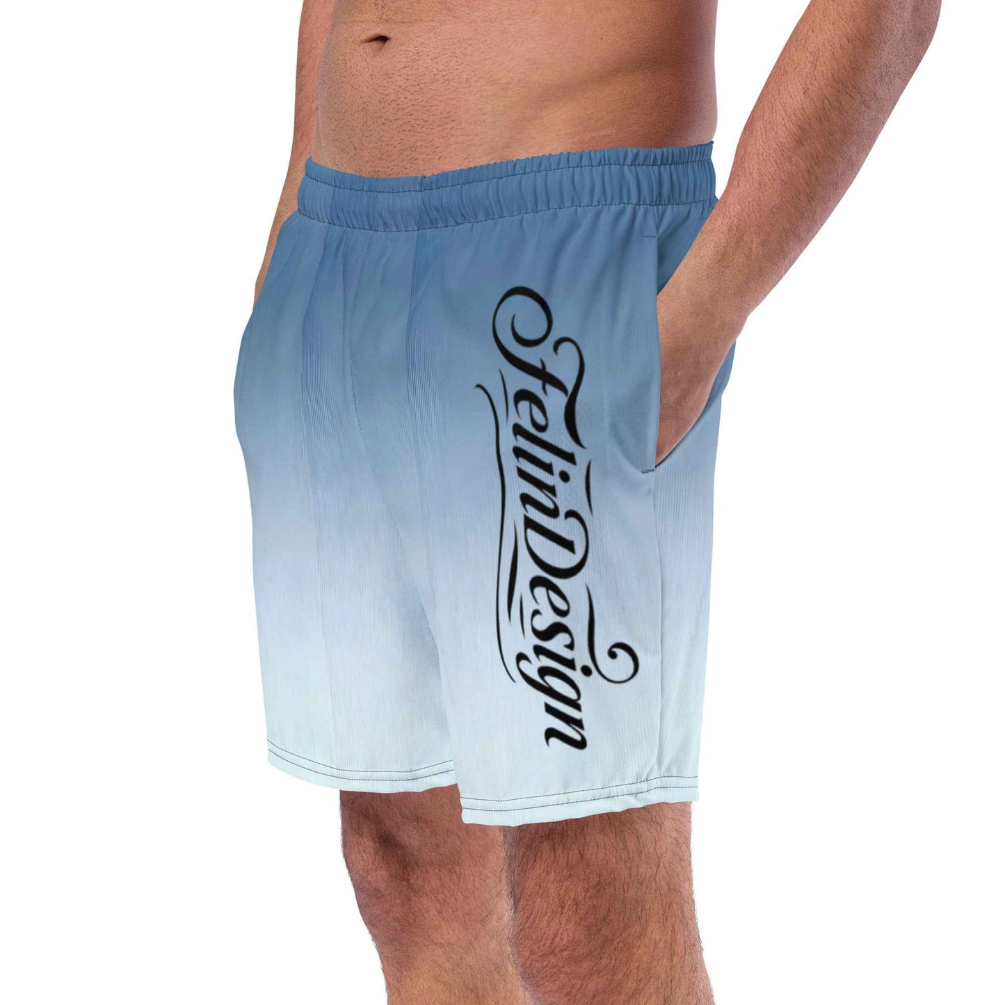 Swim Trunks White Celeste FelinDesigin