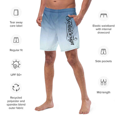 Swim Trunks White Celeste FelinDesigin