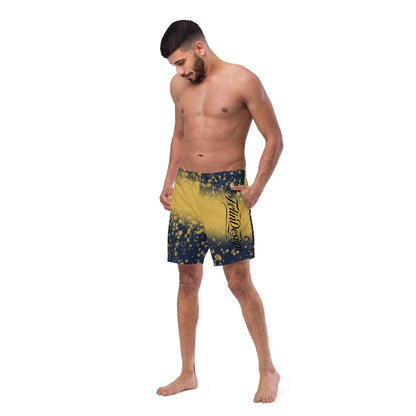 Recycled Swim Trunks Black and yellow FelinDesign