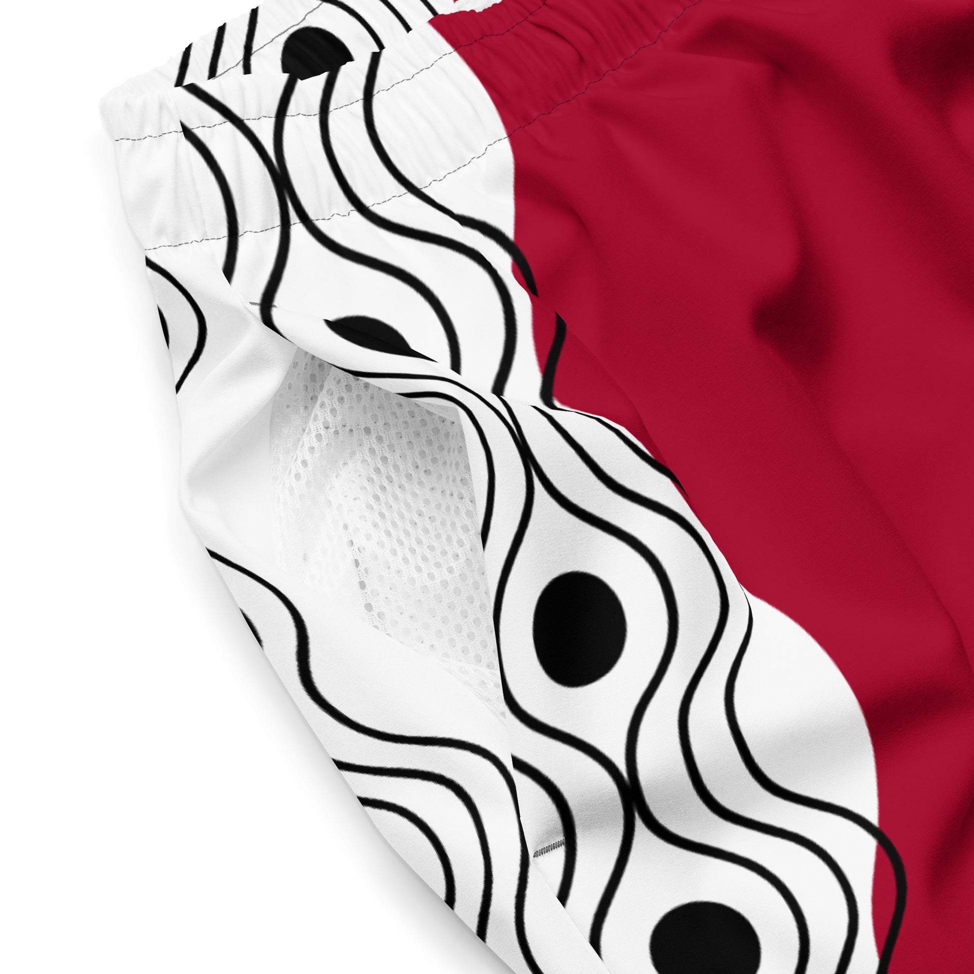 Recycled Swim Trunks Swim Trunks FelinDesign Sinus Collection Red - FelinDesign