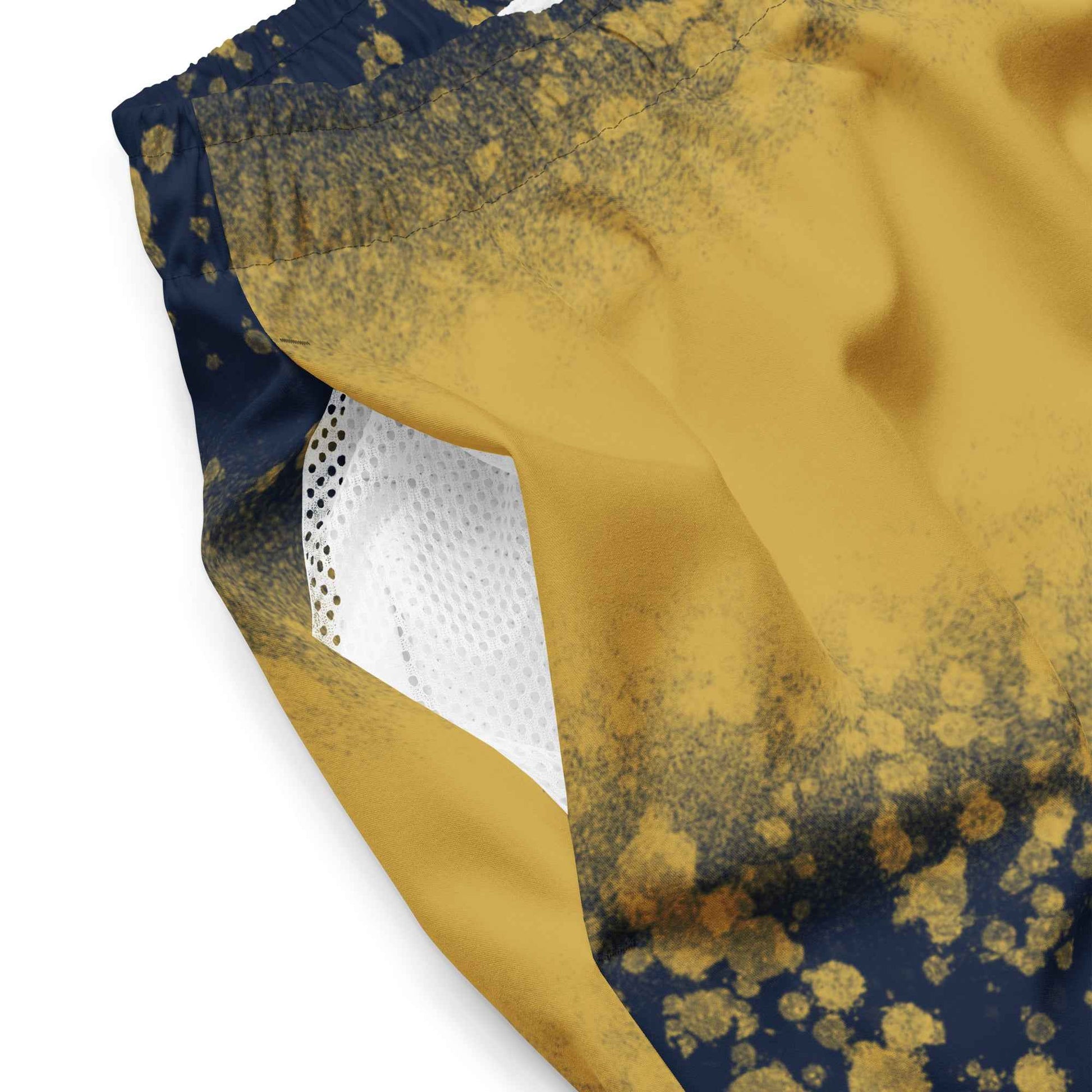 Recycled Swim Trunks Black and yellow FelinDesign