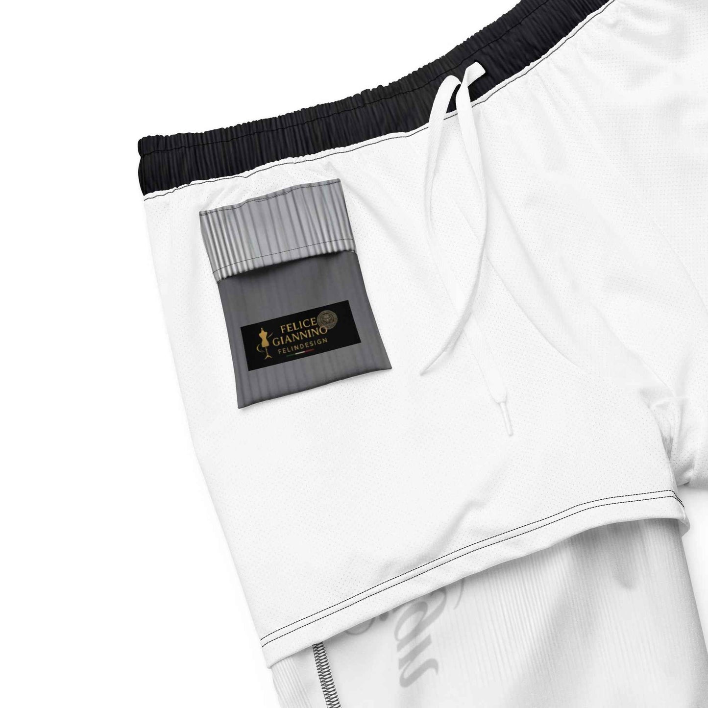 Swim Trunks Gray white FelinDesign
