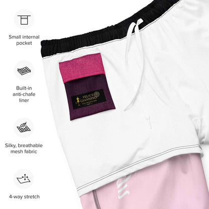 Swim Trunks Black Fuchsia  FelinDesigin