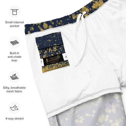 Recycled Swim Trunks Black and yellow FelinDesign