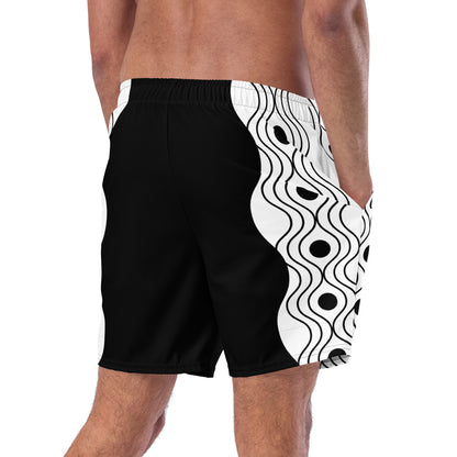 Recycled Men's Swimsuit - Sinus Collection Black FelinDesign - FelinDesign