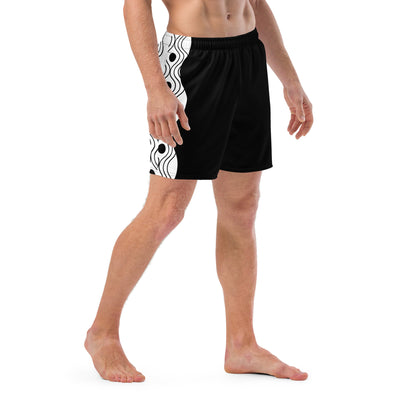 Recycled Men's Swimsuit - Sinus Collection Black FelinDesign - FelinDesign