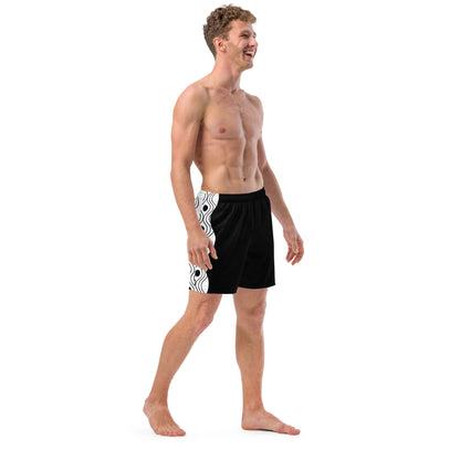 Recycled Men's Swimsuit - Sinus Collection Black FelinDesign - FelinDesign