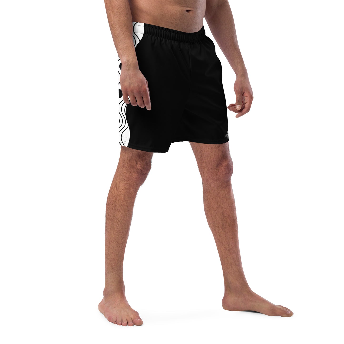 Recycled Men's Swimsuit - Sinus Collection Black FelinDesign - FelinDesign