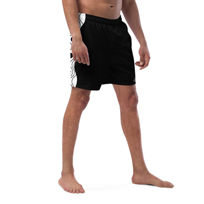 Recycled Men's Swimsuit - Sinus Collection Black FelinDesign - FelinDesign